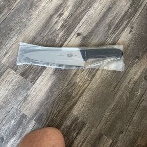 Black Handle Chef Knife with 8” Blade